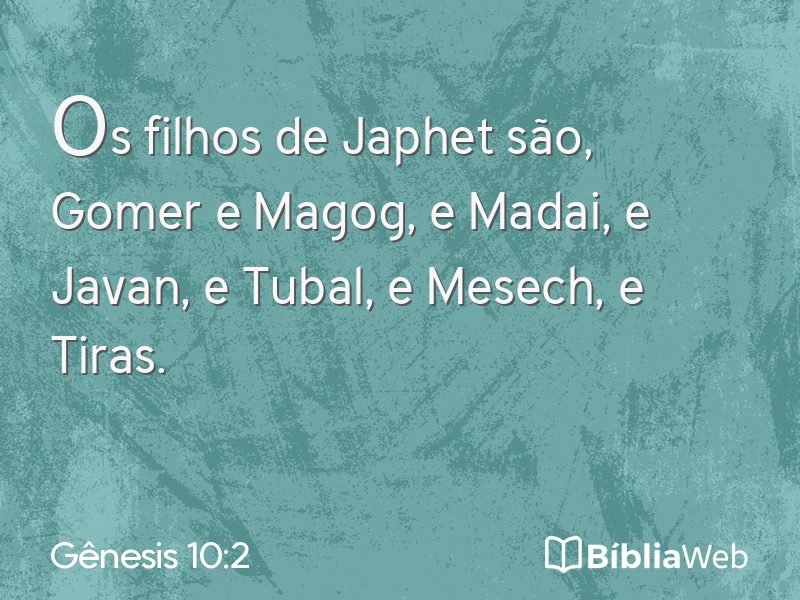 Gênesis 10:2 em imagem para compartilhar