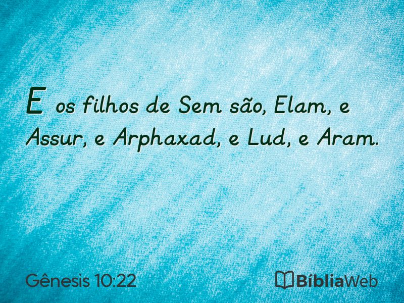 Gênesis 10:22 em imagem para compartilhar