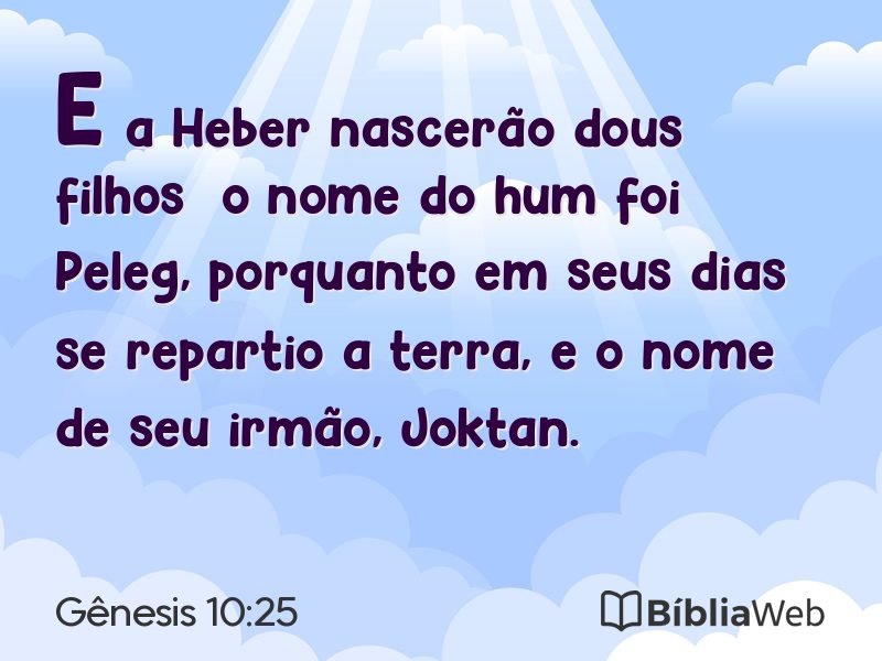 Gênesis 10:25 em imagem para compartilhar