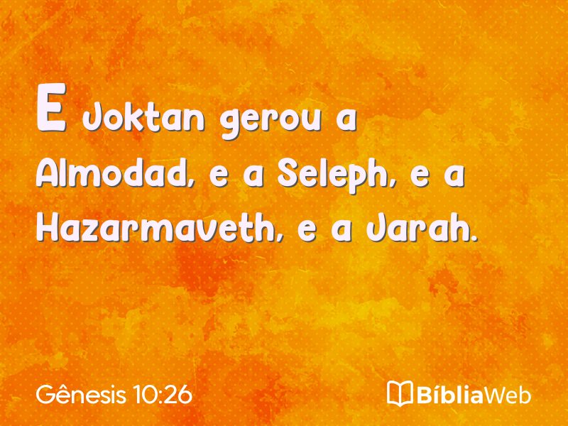 Gênesis 10:26 em imagem para compartilhar