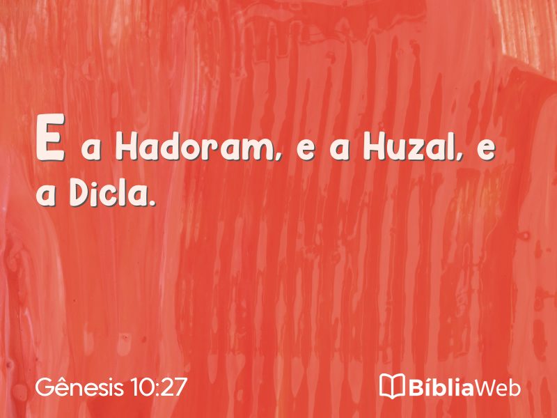 Gênesis 10:27 em imagem para compartilhar