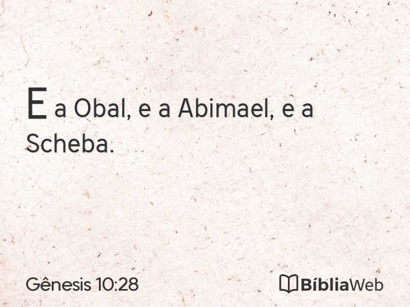 Gênesis 10:28 em imagem para compartilhar