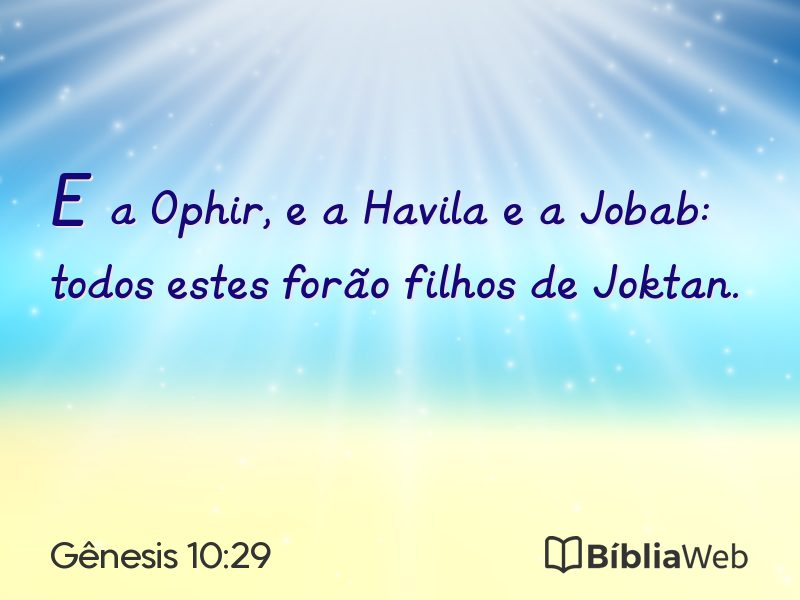 Gênesis 10:29 em imagem para compartilhar