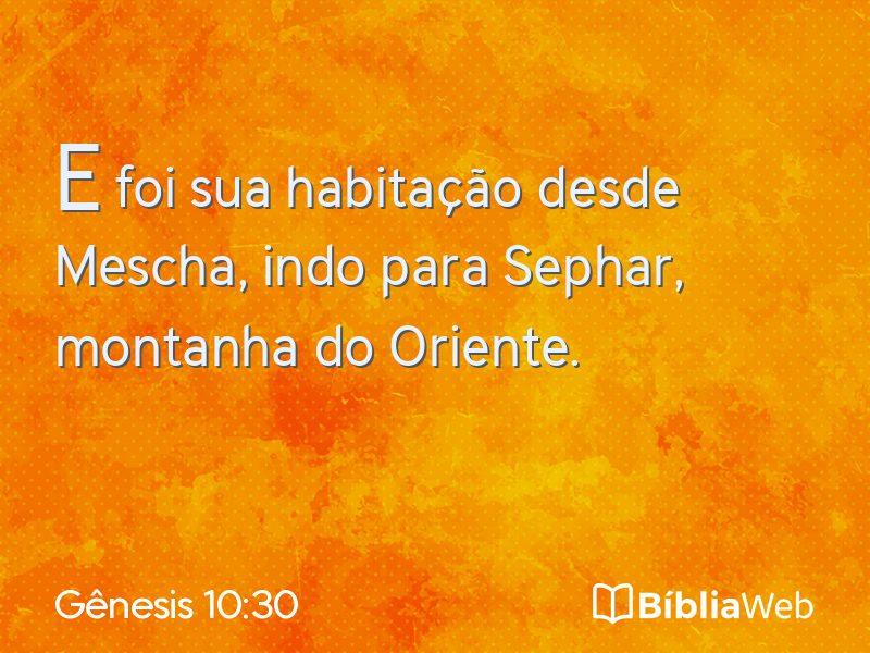 Gênesis 10:30 em imagem para compartilhar
