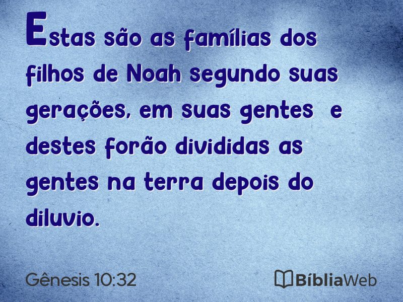 Gênesis 10:32 em imagem para compartilhar