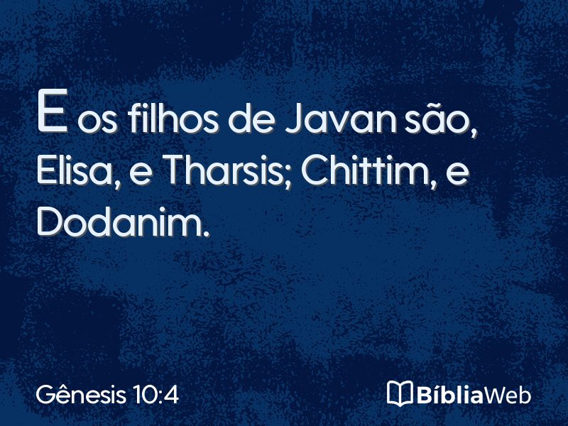 Gênesis 10:4 em imagem para compartilhar