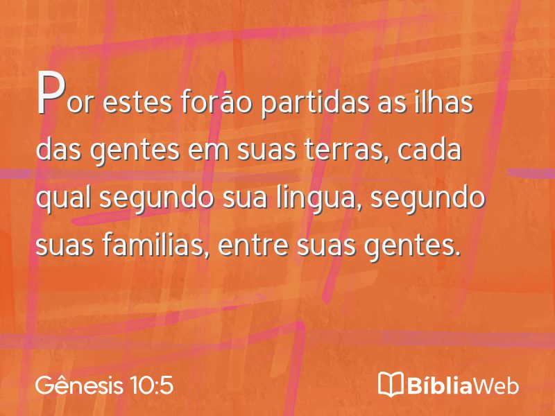 Gênesis 10:5 em imagem para compartilhar