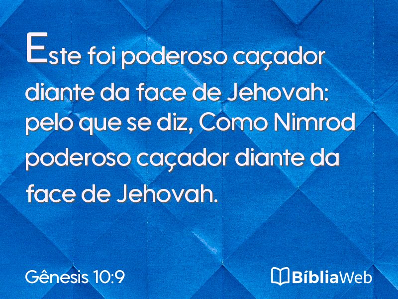 Gênesis 10:9 em imagem para compartilhar