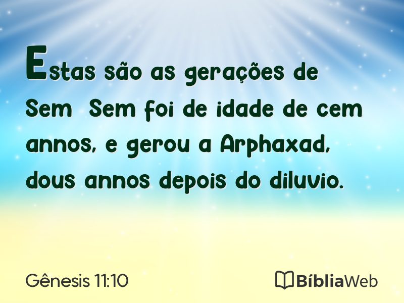 Gênesis 11:10 em imagem para compartilhar