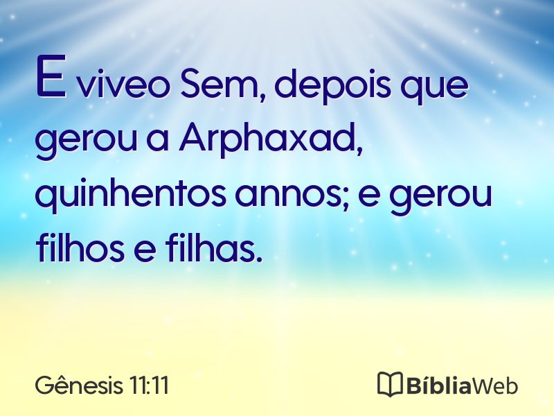 Gênesis 11:11 em imagem para compartilhar