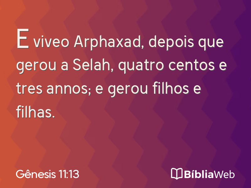 Gênesis 11:13 em imagem para compartilhar