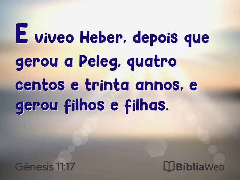Gênesis 11:17 em imagem para compartilhar