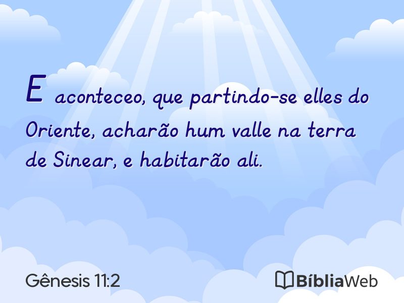 Gênesis 11:2 em imagem para compartilhar