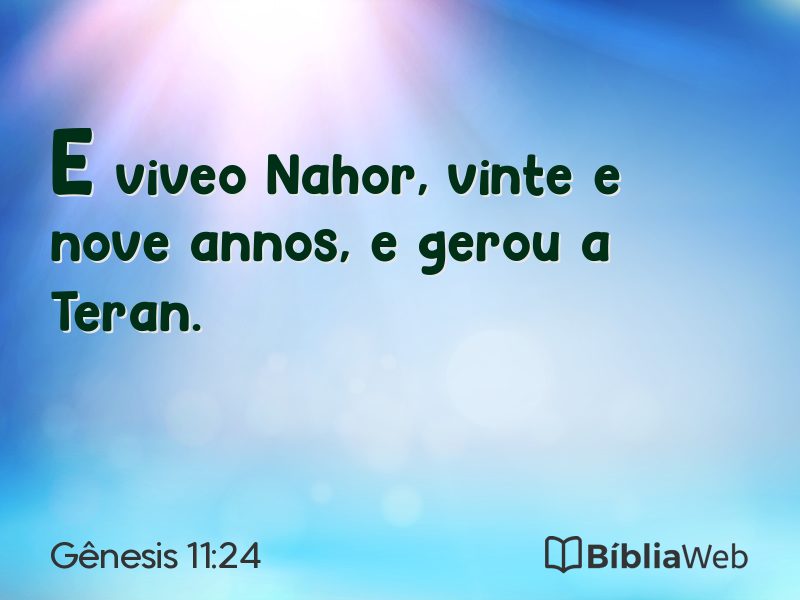 Gênesis 11:24 em imagem para compartilhar