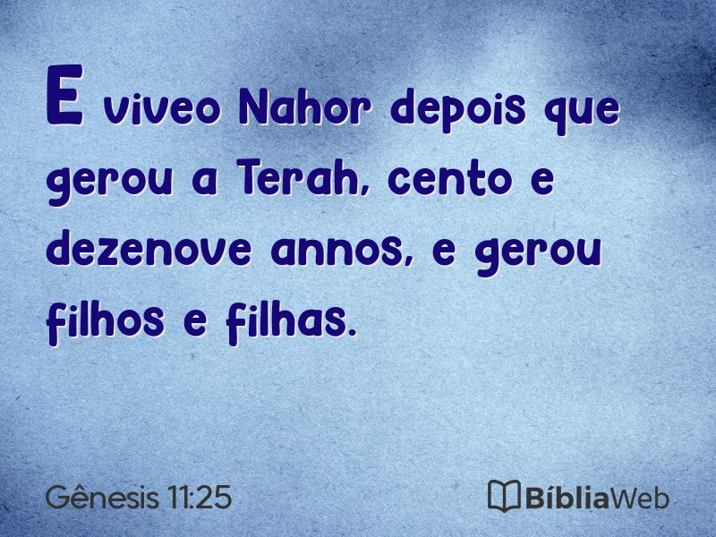 Gênesis 11:25 em imagem para compartilhar