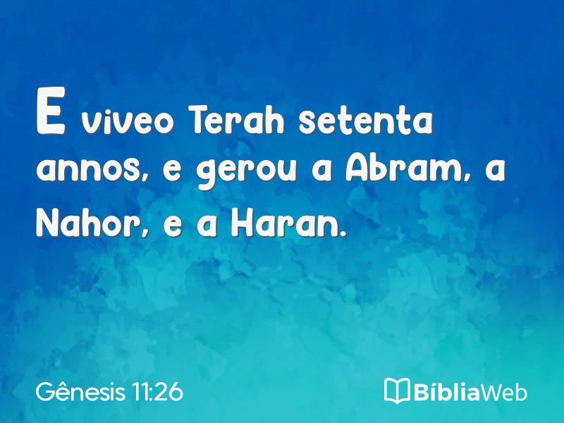Gênesis 11:26 em imagem para compartilhar