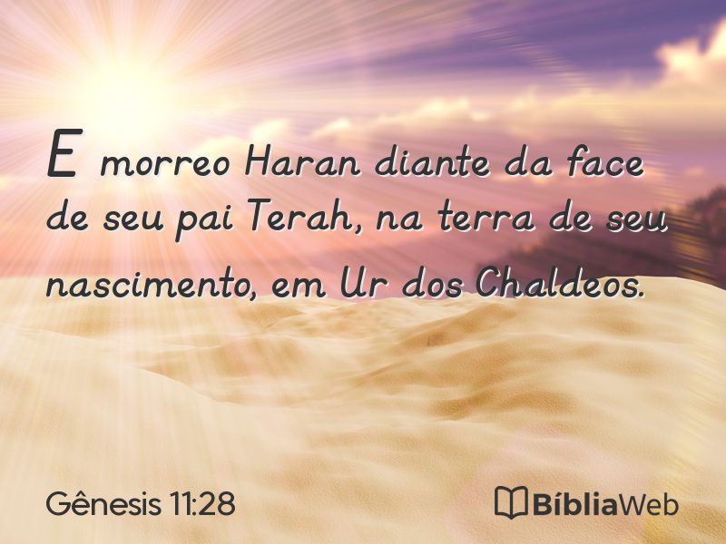 Gênesis 11:28 em imagem para compartilhar