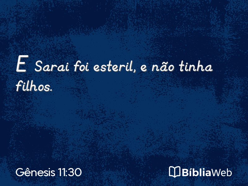 Gênesis 11:30 em imagem para compartilhar