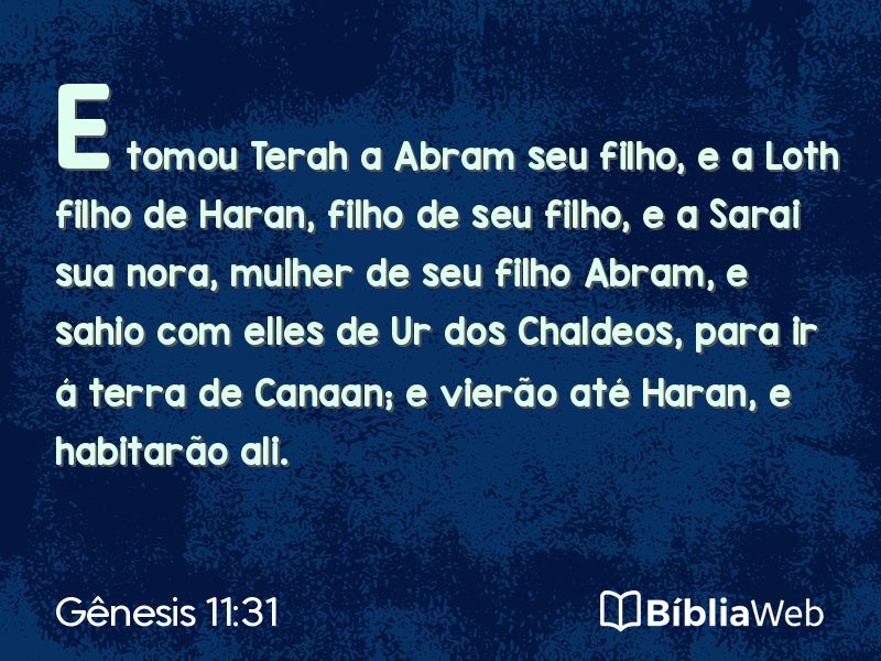Gênesis 11:31 em imagem para compartilhar