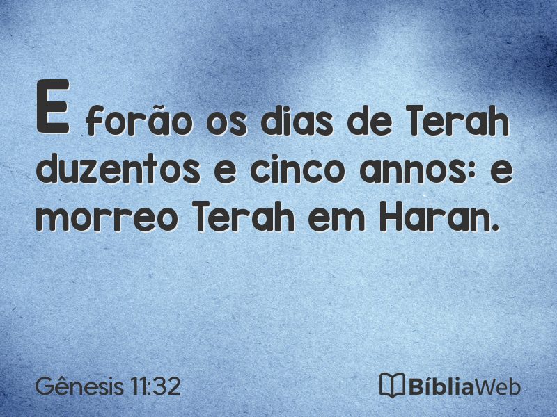 Gênesis 11:32 em imagem para compartilhar