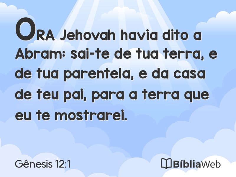 Gênesis 12:1 em imagem para compartilhar