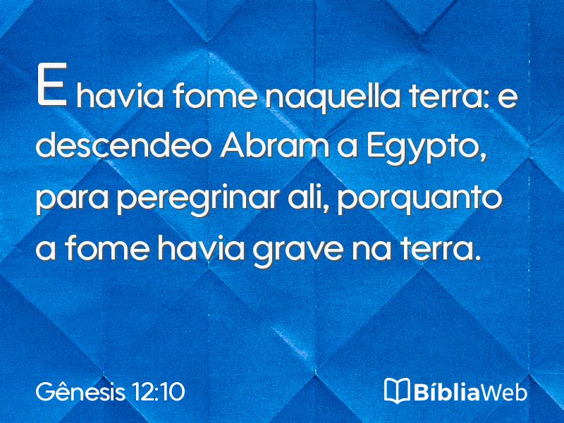 Gênesis 12:10 em imagem para compartilhar