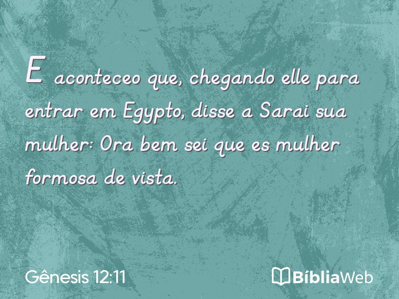 Gênesis 12:11 em imagem para compartilhar
