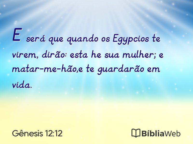 Gênesis 12:12 em imagem para compartilhar