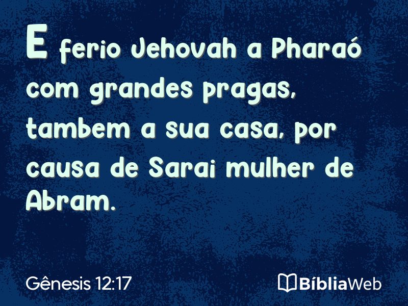 Gênesis 12:17 em imagem para compartilhar