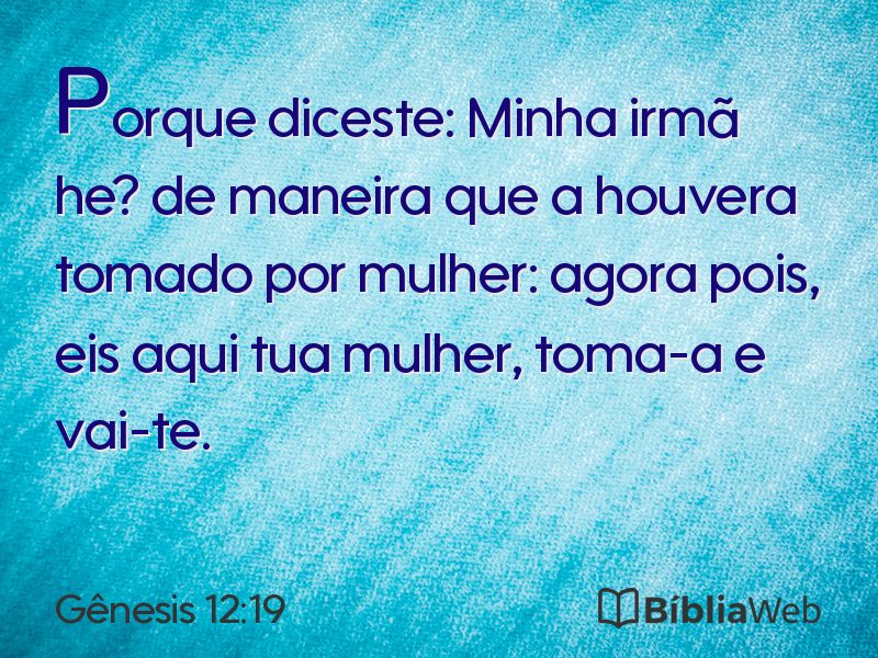 Gênesis 12:19 em imagem para compartilhar