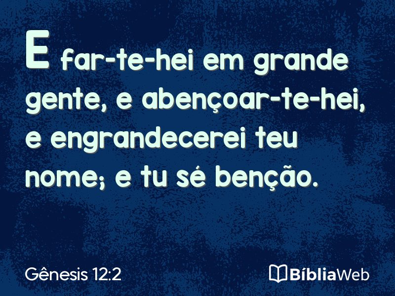 Gênesis 12:2 em imagem para compartilhar