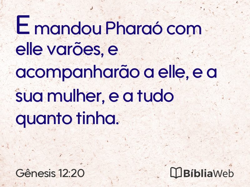 Gênesis 12:20 em imagem para compartilhar