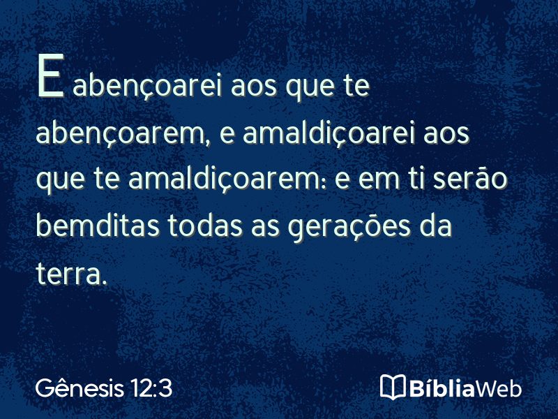 Gênesis 12:3 em imagem para compartilhar