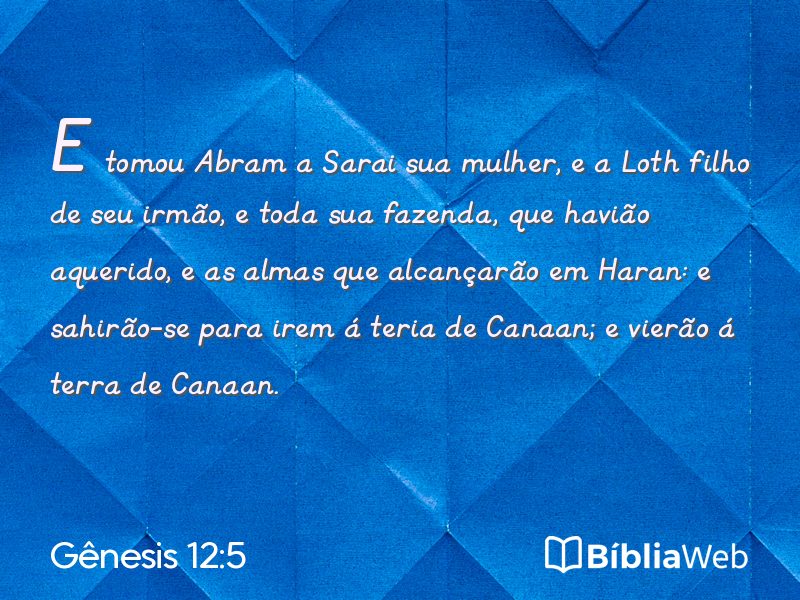 Gênesis 12:5 em imagem para compartilhar