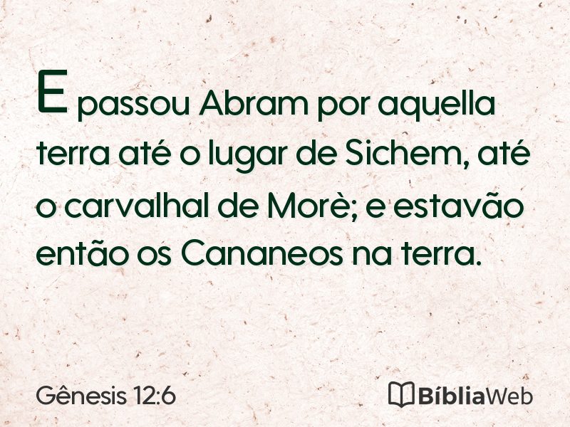 Gênesis 12:6 em imagem para compartilhar