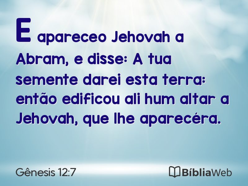 Gênesis 12:7 em imagem para compartilhar