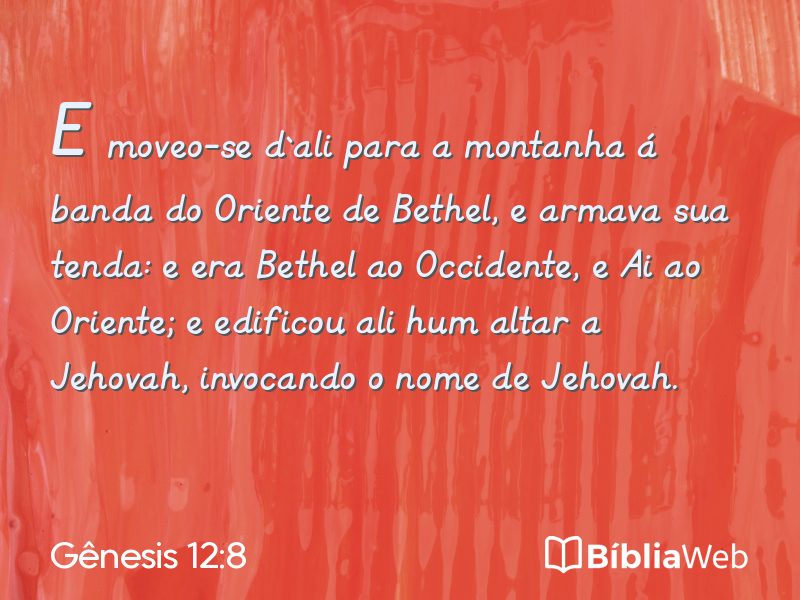 Gênesis 12:8 em imagem para compartilhar