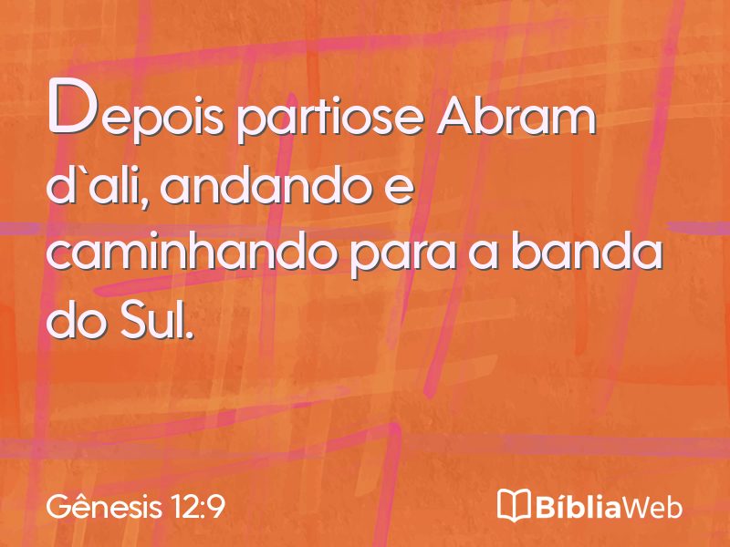 Gênesis 12:9 em imagem para compartilhar