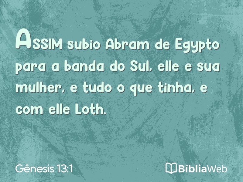 Gênesis 13:1 em imagem para compartilhar