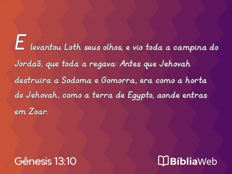 Gênesis 13:10 em imagem para compartilhar