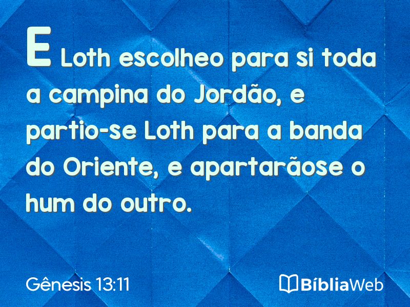 Gênesis 13:11 em imagem para compartilhar