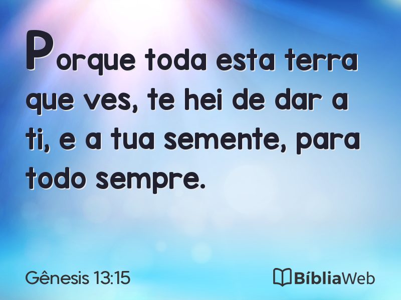 Gênesis 13:15 em imagem para compartilhar