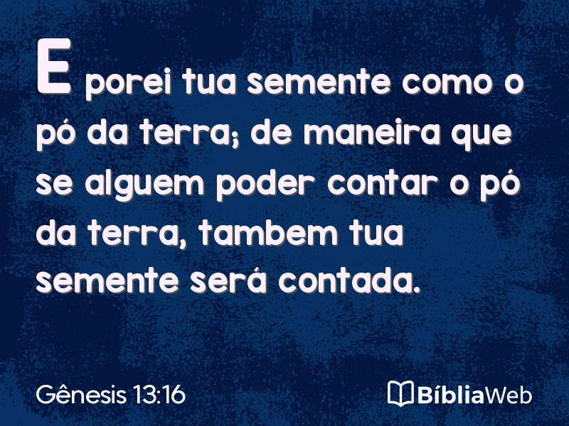 Gênesis 13:16 em imagem para compartilhar
