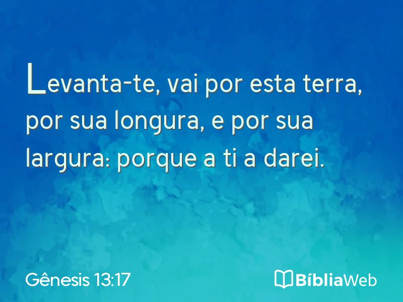 Gênesis 13:17 em imagem para compartilhar