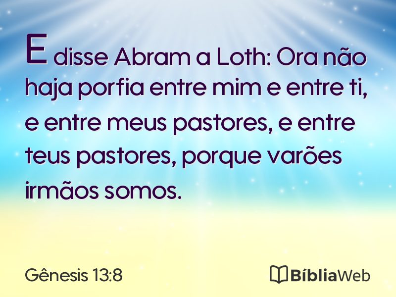 Gênesis 13:8 em imagem para compartilhar