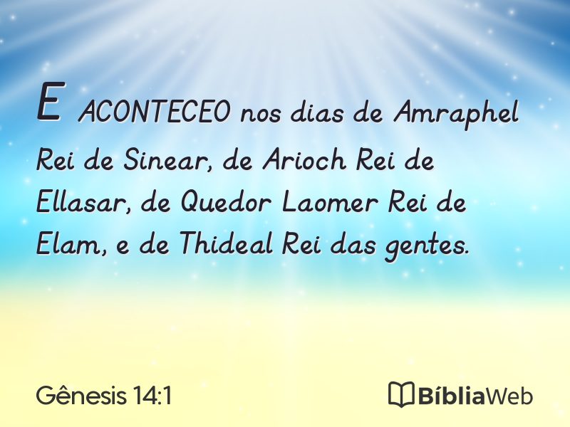 Gênesis 14:1 em imagem para compartilhar