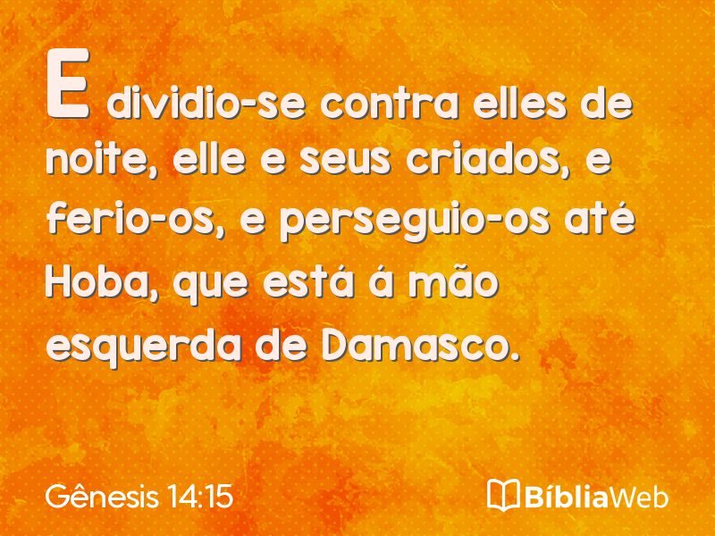 Gênesis 14:15 em imagem para compartilhar