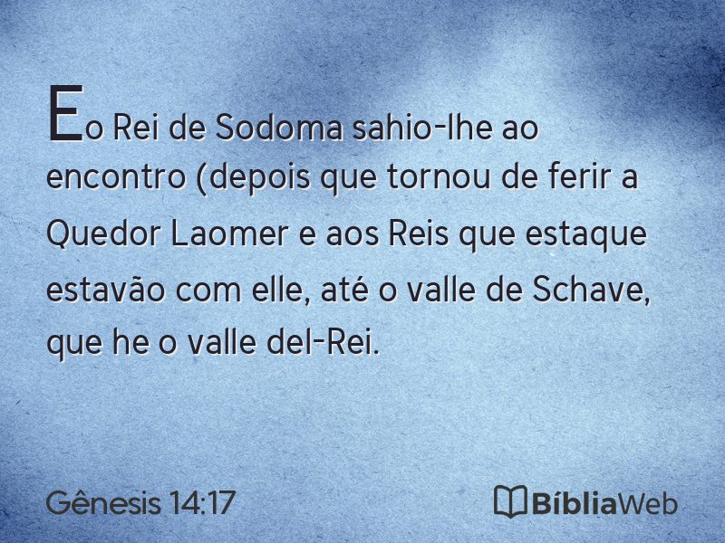 Gênesis 14:17 em imagem para compartilhar