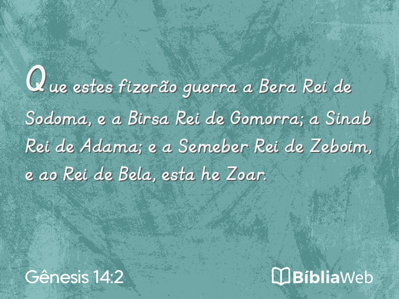 Gênesis 14:2 em imagem para compartilhar