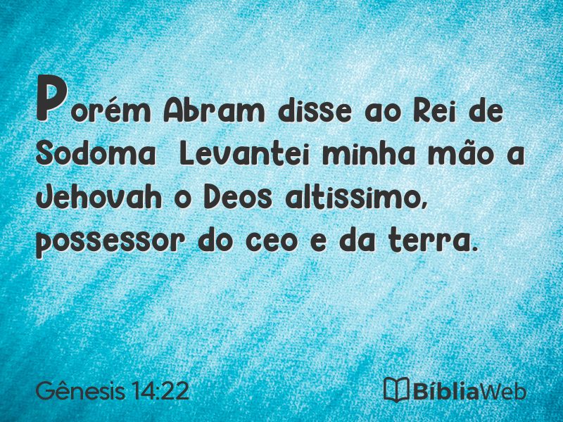 Gênesis 14:22 em imagem para compartilhar